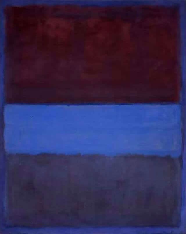 Rust and Blue (1953) by Mark Rothko